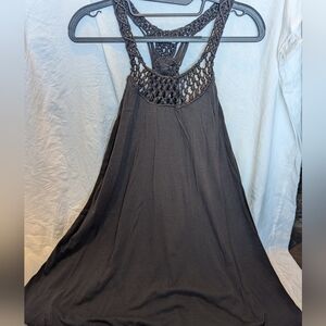 Billabong Crochet Tank Top in Dark Grey Sz Small Petite